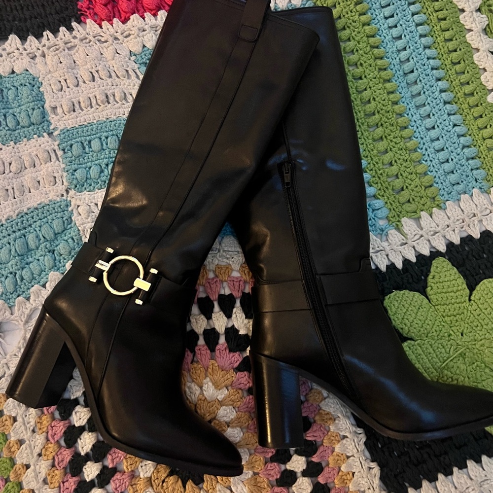 Napoleoni Black Knee-High Boots